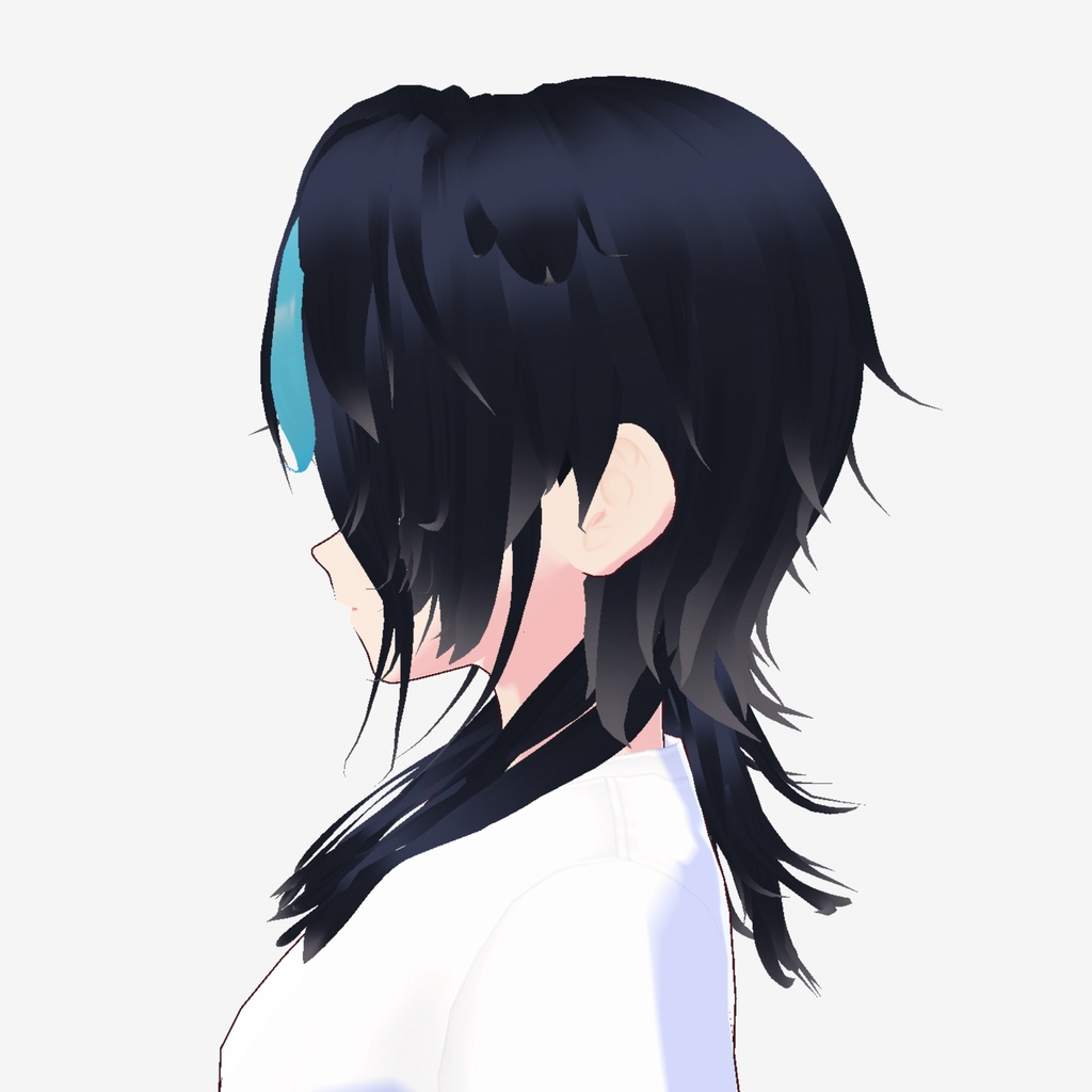 ミディアムウルフヘアセット【VRoid用】|前髪2種+カラバリ付き