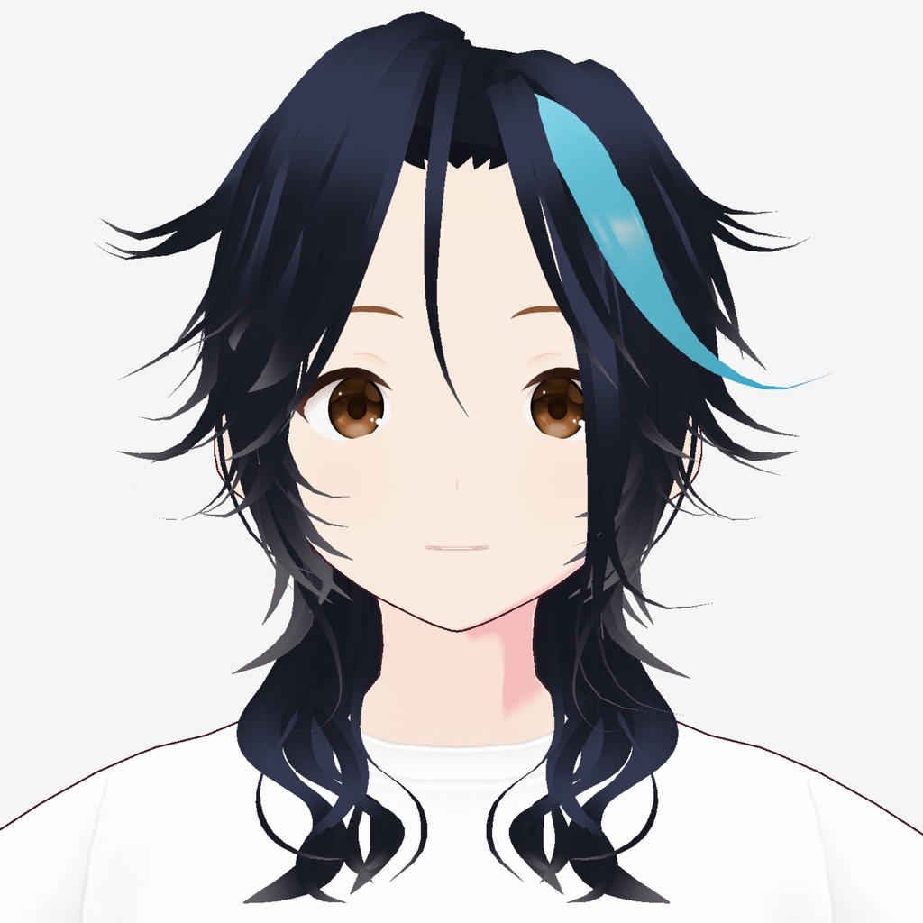 ミディアムウルフヘアセット【VRoid用】|前髪2種+カラバリ付き