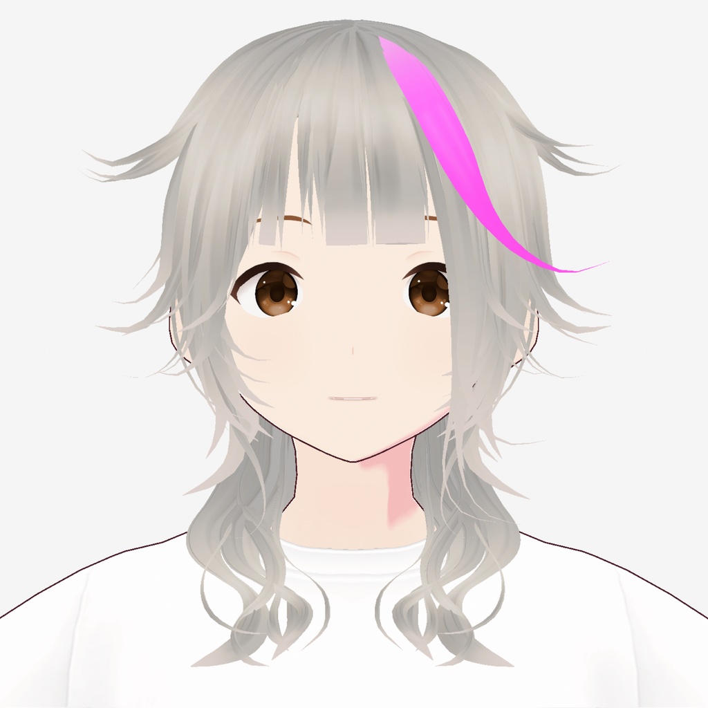 ミディアムウルフヘアセット【VRoid用】|前髪2種+カラバリ付き