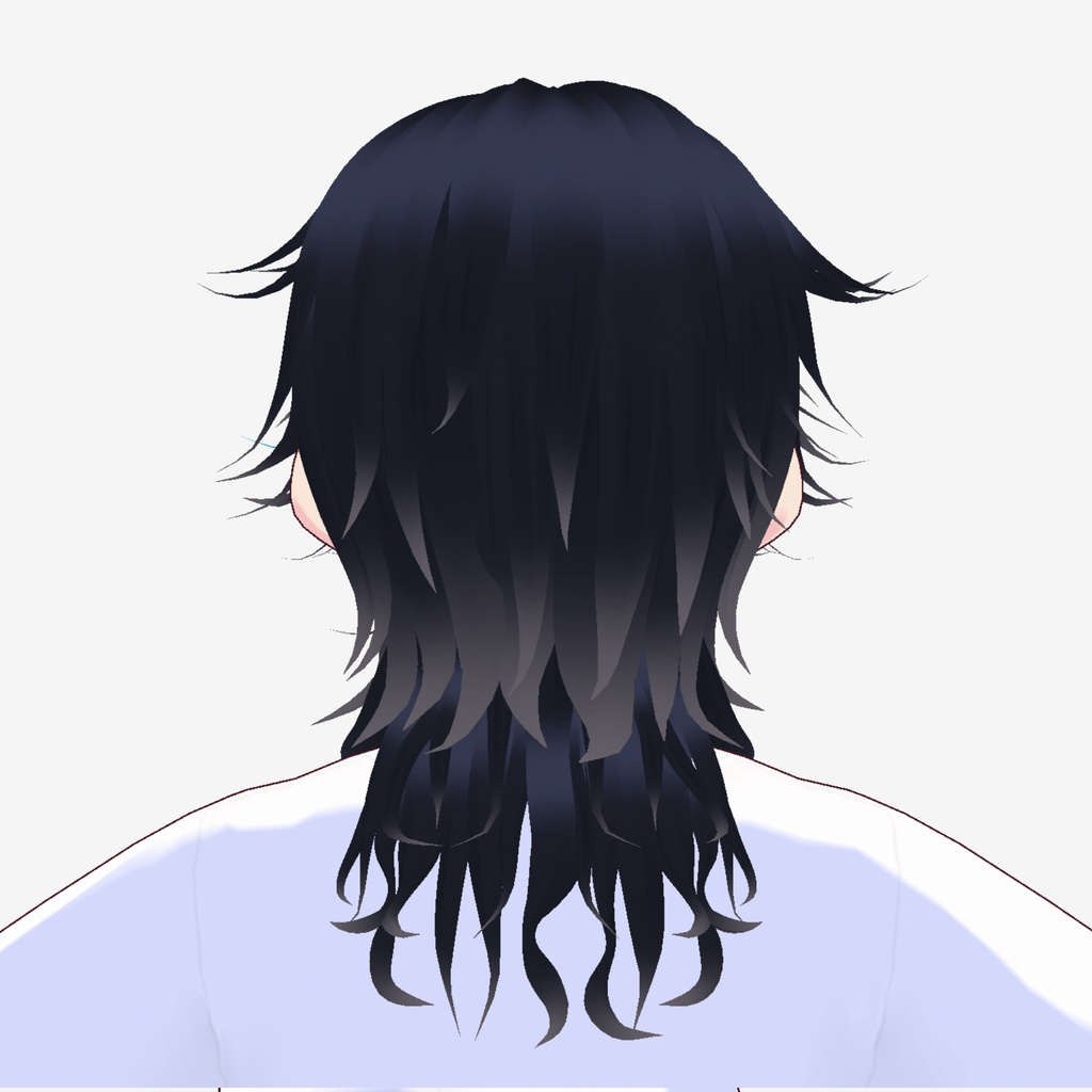 ミディアムウルフヘアセット【VRoid用】|前髪2種+カラバリ付き