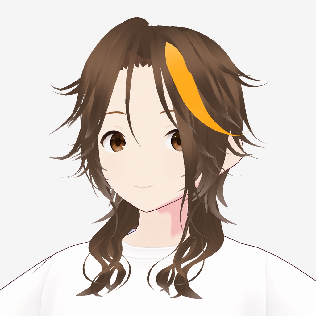 ミディアムウルフヘアセット【VRoid用】|前髪2種+カラバリ付き