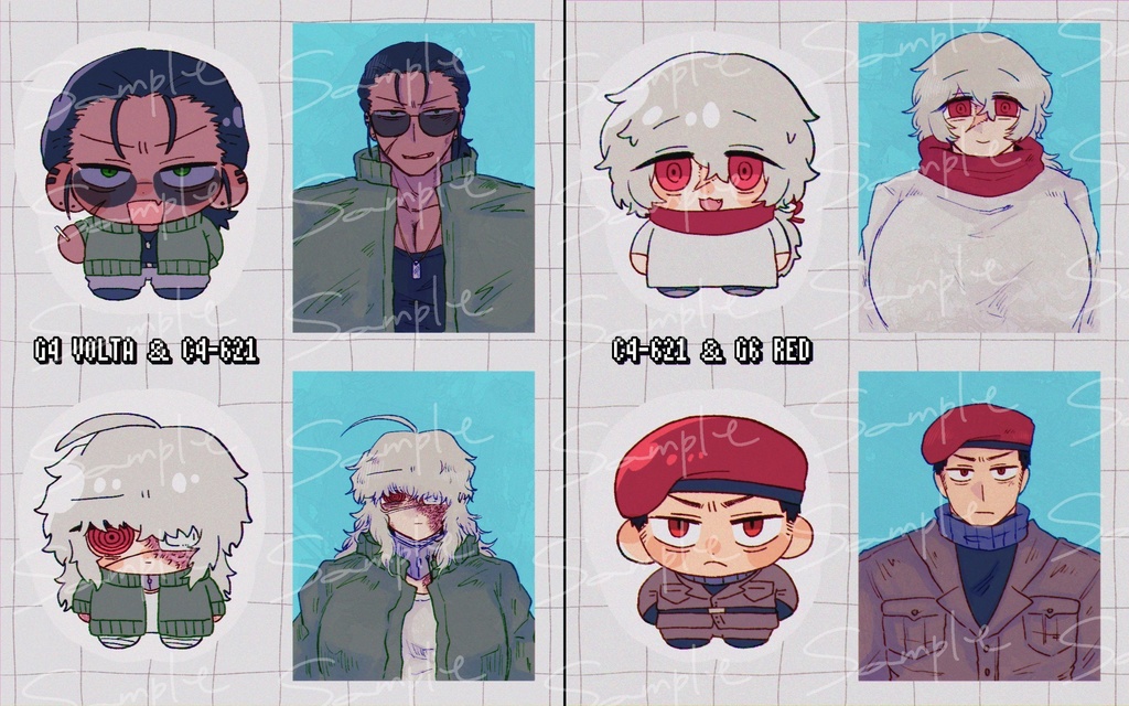 ハーフカットシール(ヴォルタ＆621♀・621♀＆レッド)