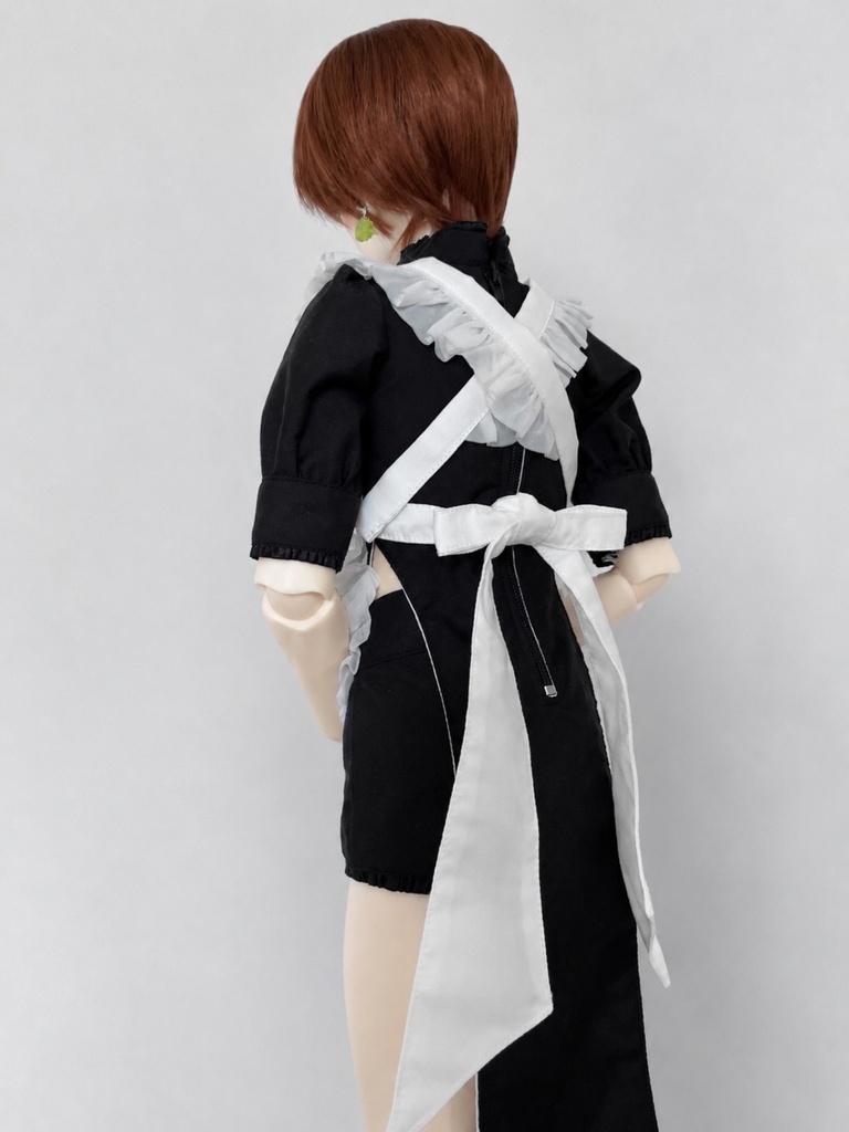 60cmクラス男の子ドール用 フリルエプロン 白