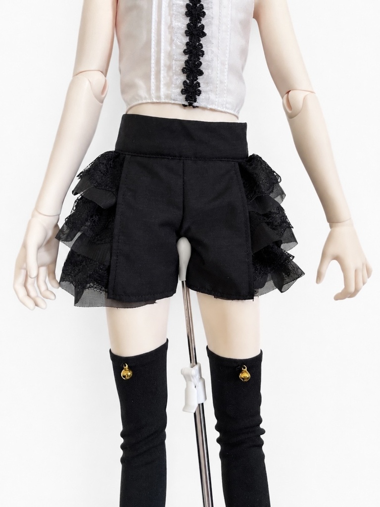 【1/3 60cm SD13boy~】　黒のサイドレースフリルパンツ