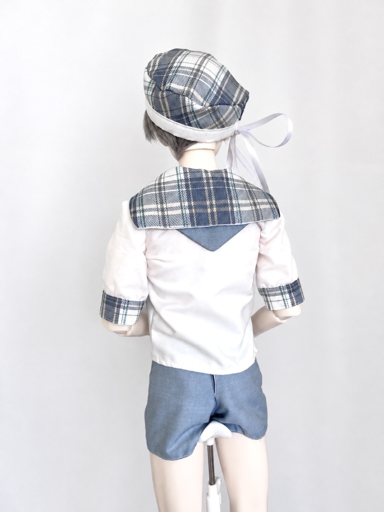 【1/3 60cm SD13boy~】星空チェックのセーラー服セットアップ