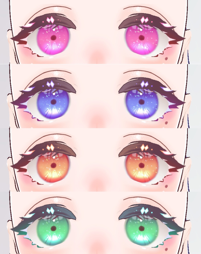 シロネコちゃん瞳・アイライン・まつげ