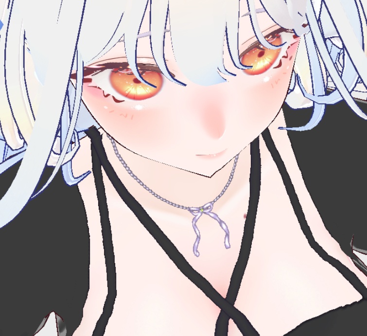 カスタム色々ガーリートップスBW/ネックレス付【Vroid衣装】