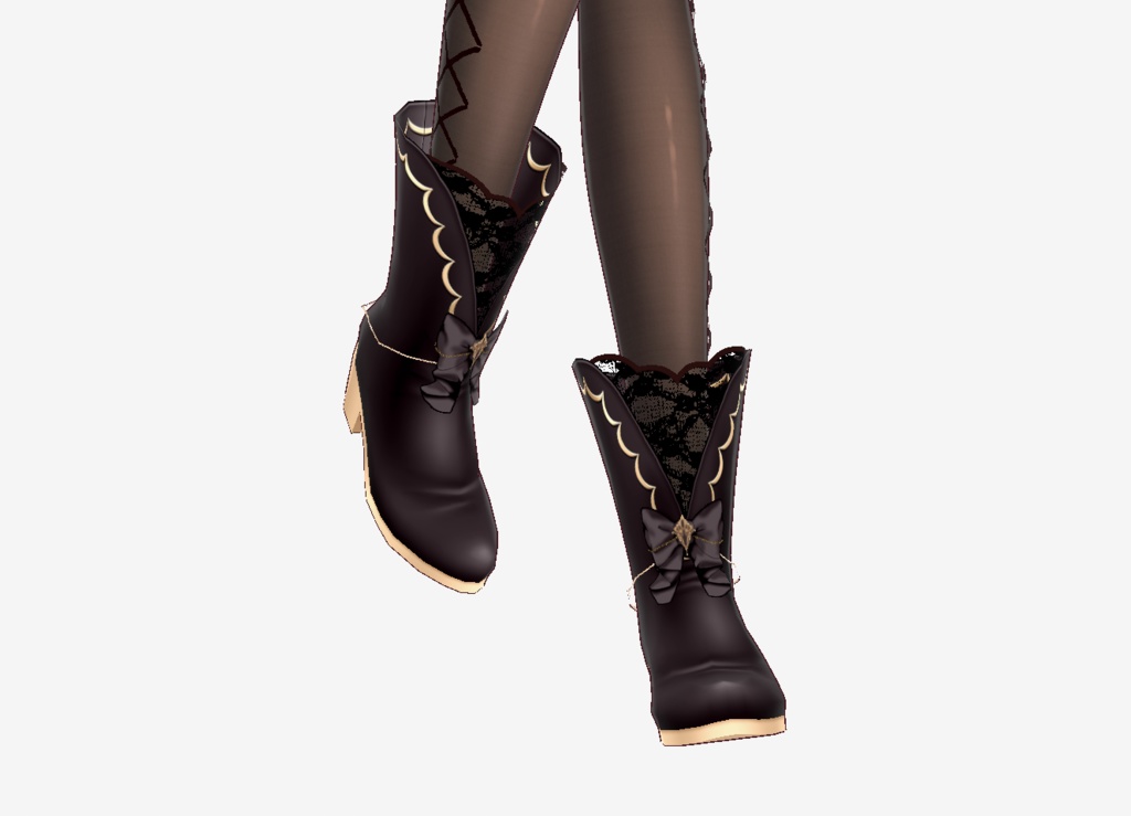 【Vroid】bk&g wizard dress 魔法使いの黒ドレス