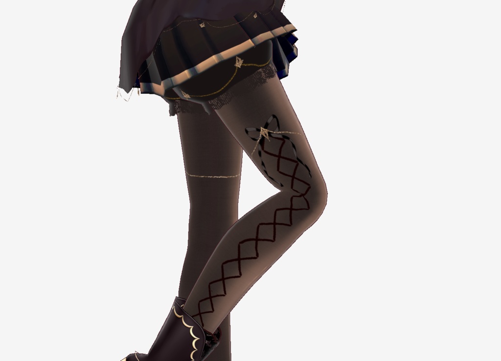 【Vroid】bk&g wizard dress 魔法使いの黒ドレス