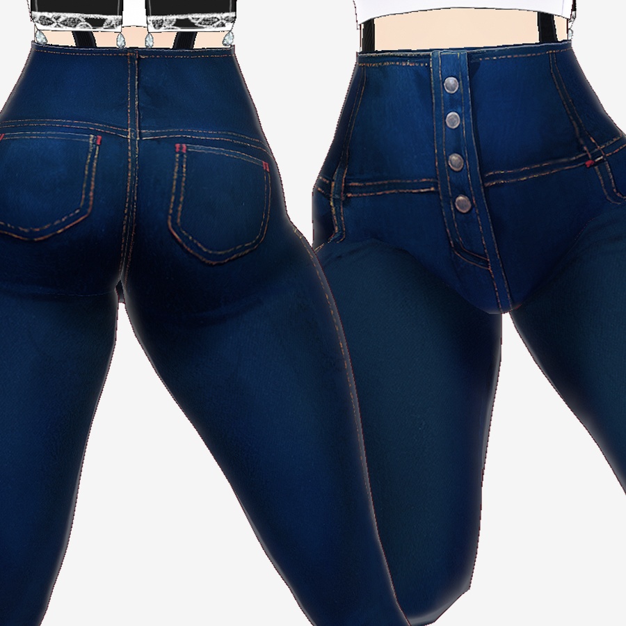 【Vroid】Bubble Butt Denimプリケツデニムパンツ