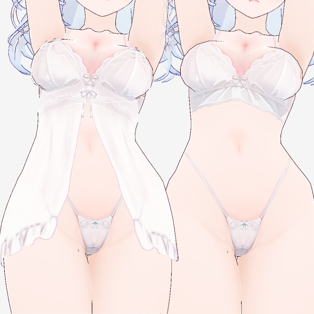 【Vroid item】ピュアホワイトランジェリー