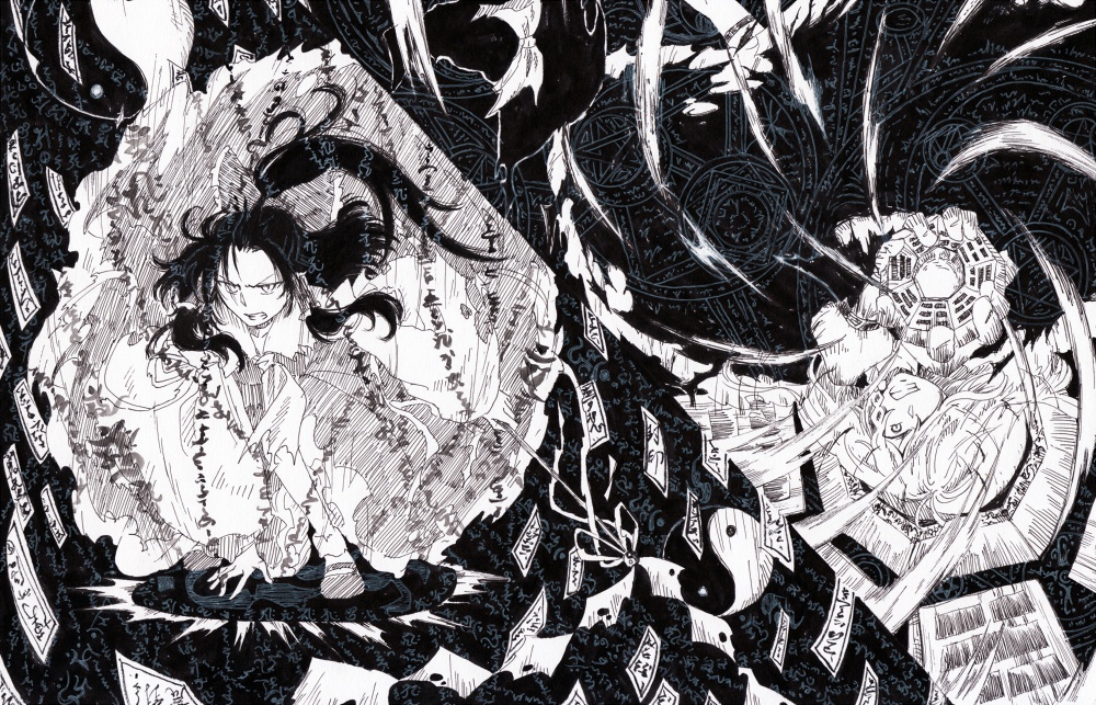 原画 東方project 霊夢vs魔理沙 完売 Oota Booth