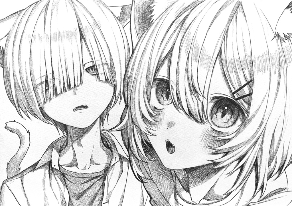ねこたちの絵