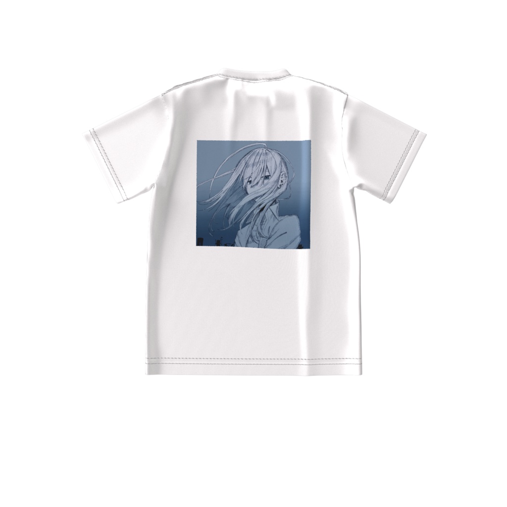 背面イラストビックシルエットTシャツ