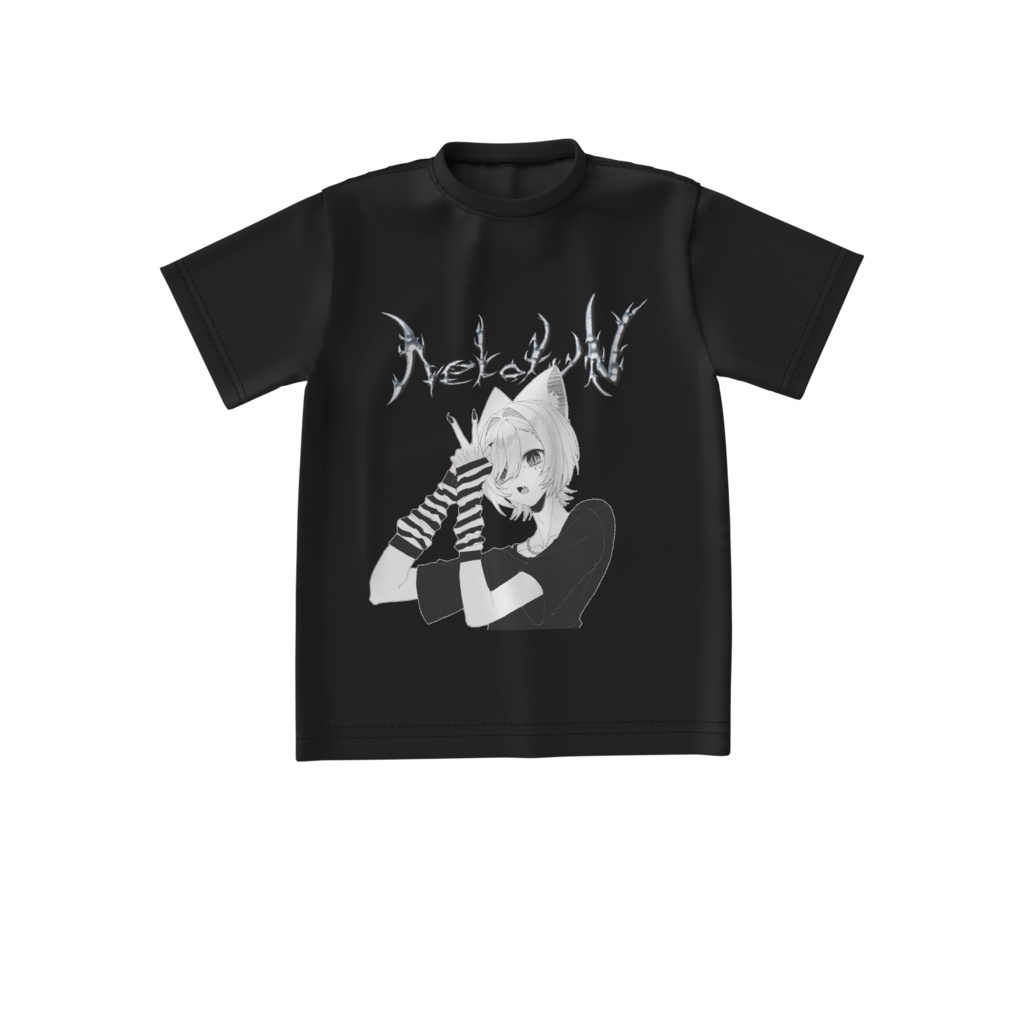 ねこくんサブカルビックシルエットTシャツ