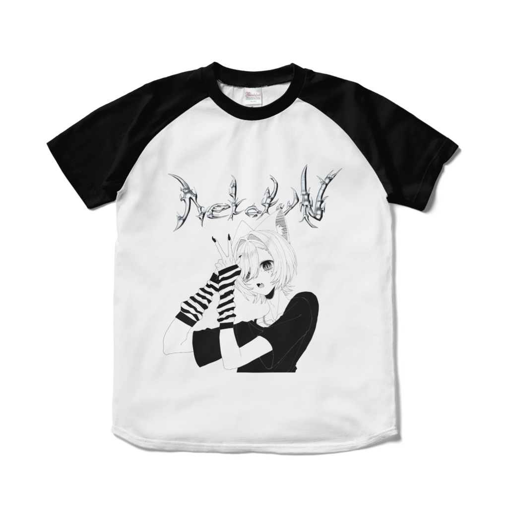 ねこくんサブカルラグランTシャツ