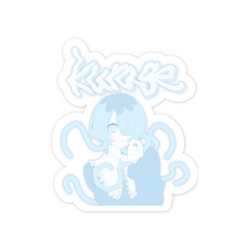 くらげふわふわステッカー