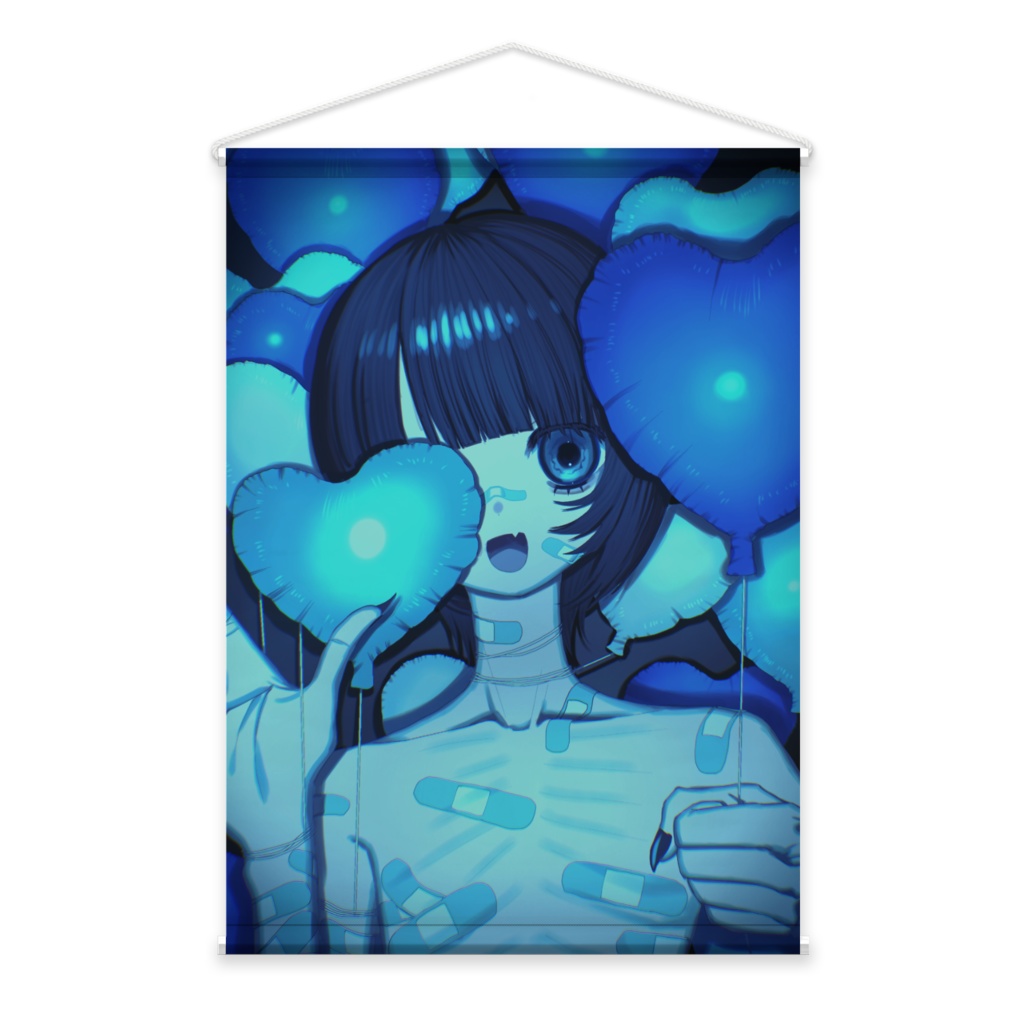 青い風船の子