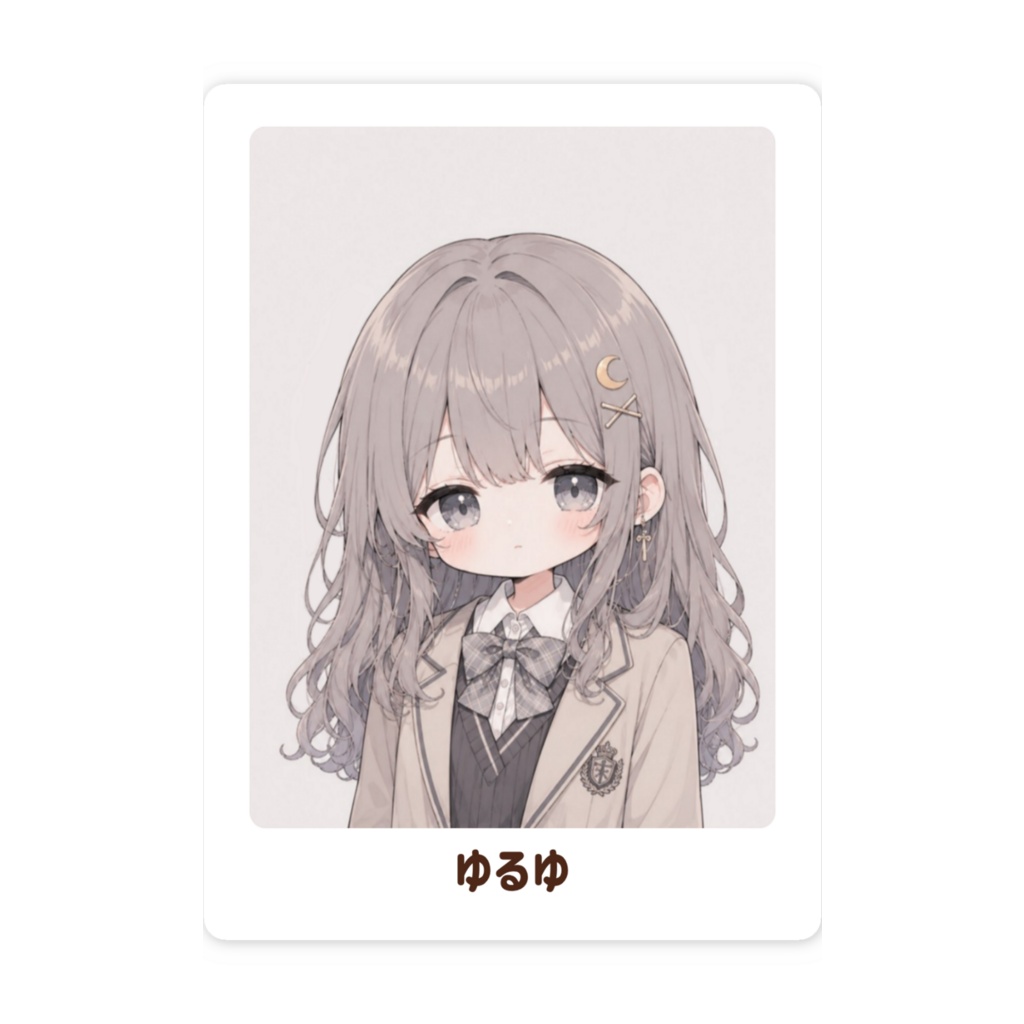 ゆるゆ、まるま。|ゆるゆ スマホステッカー(証明写真風 ちびキャラVer.)