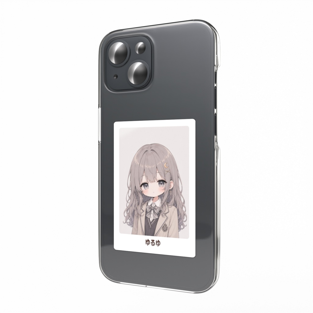ゆるゆ、まるま。|ゆるゆ スマホステッカー(証明写真風 ちびキャラVer.)