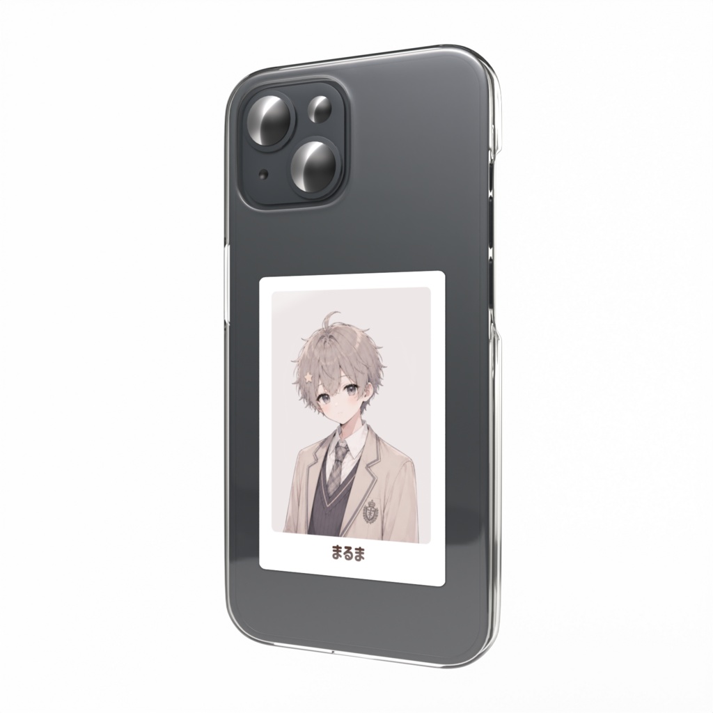 ゆるゆ、まるま。｜まるま スマホステッカー（証明写真風 通常Ver.）
