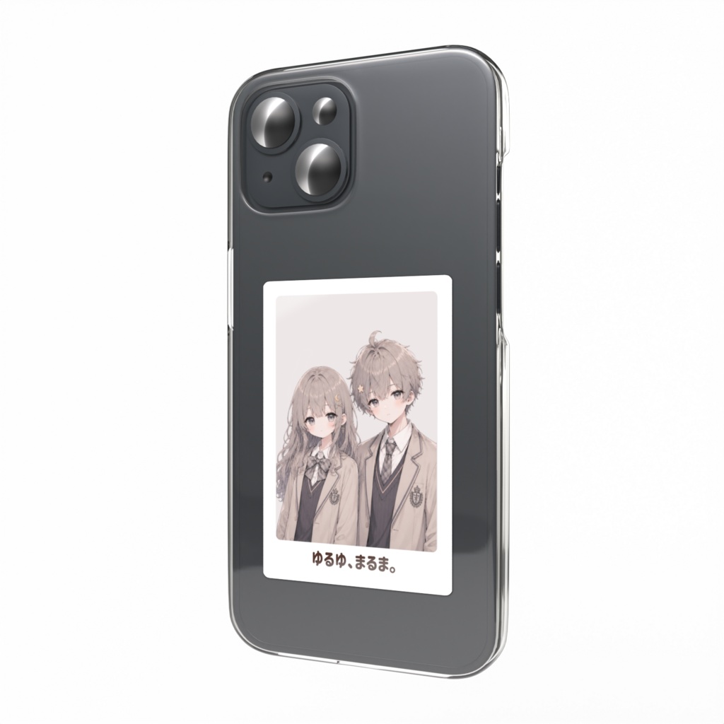 ゆるゆ、まるま。|スマホステッカー(証明写真風 通常Ver.)
