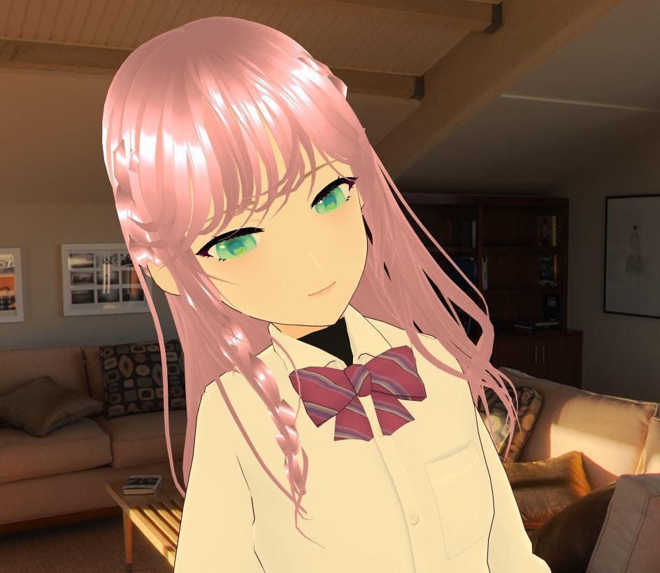 [VROID] Romantic Pink Braided Hair