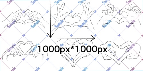 【フリー素材】ハートの手の素材集