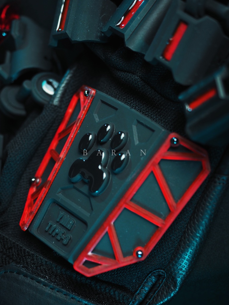 肉球義手製品版漆黒×クリアレッド両手セット