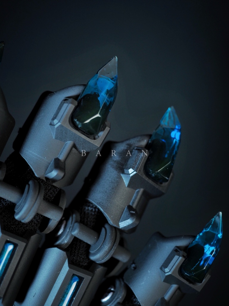 肉球義手製品版漆黒×クリアブルー両手セット