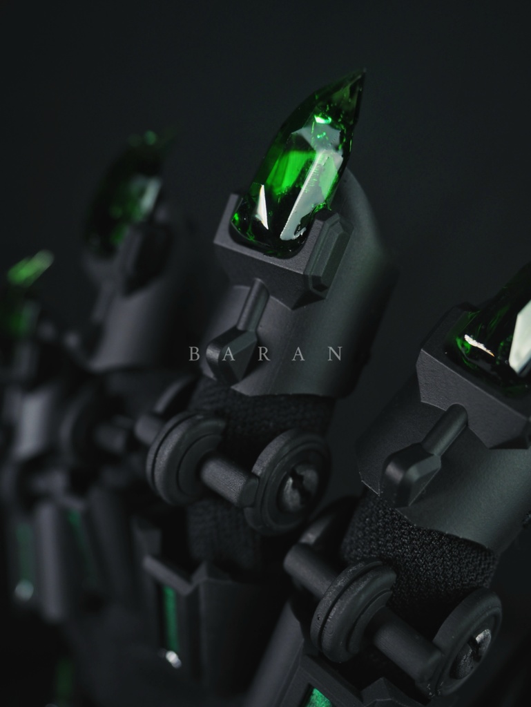 肉球義手製品版漆黒×クリアグリーン両手セット