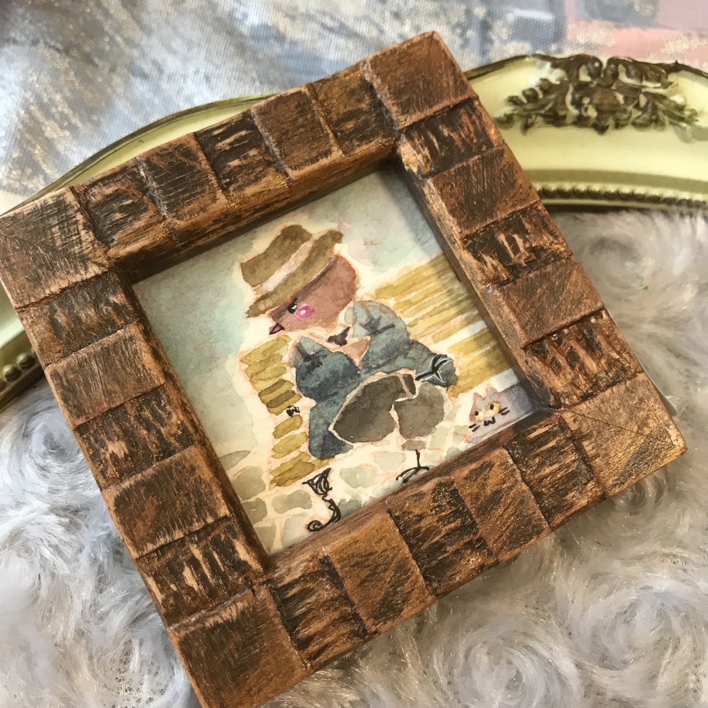 ミニ額原画 小鳥 2種類