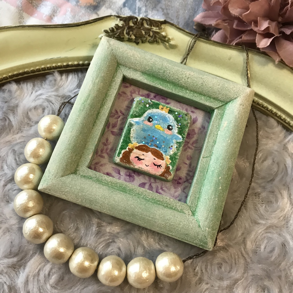 木片イラストミニ額 2種類