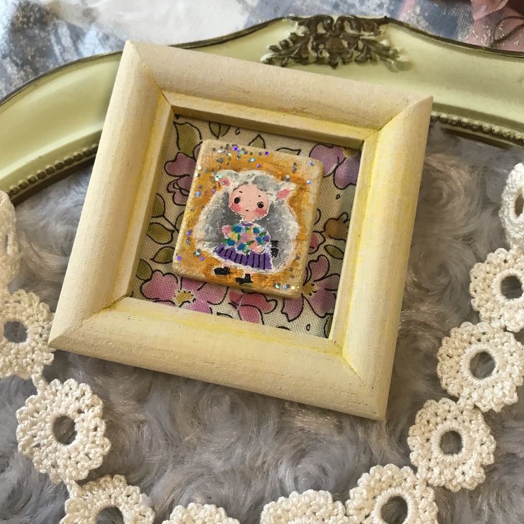 木片イラストミニ額　2種類