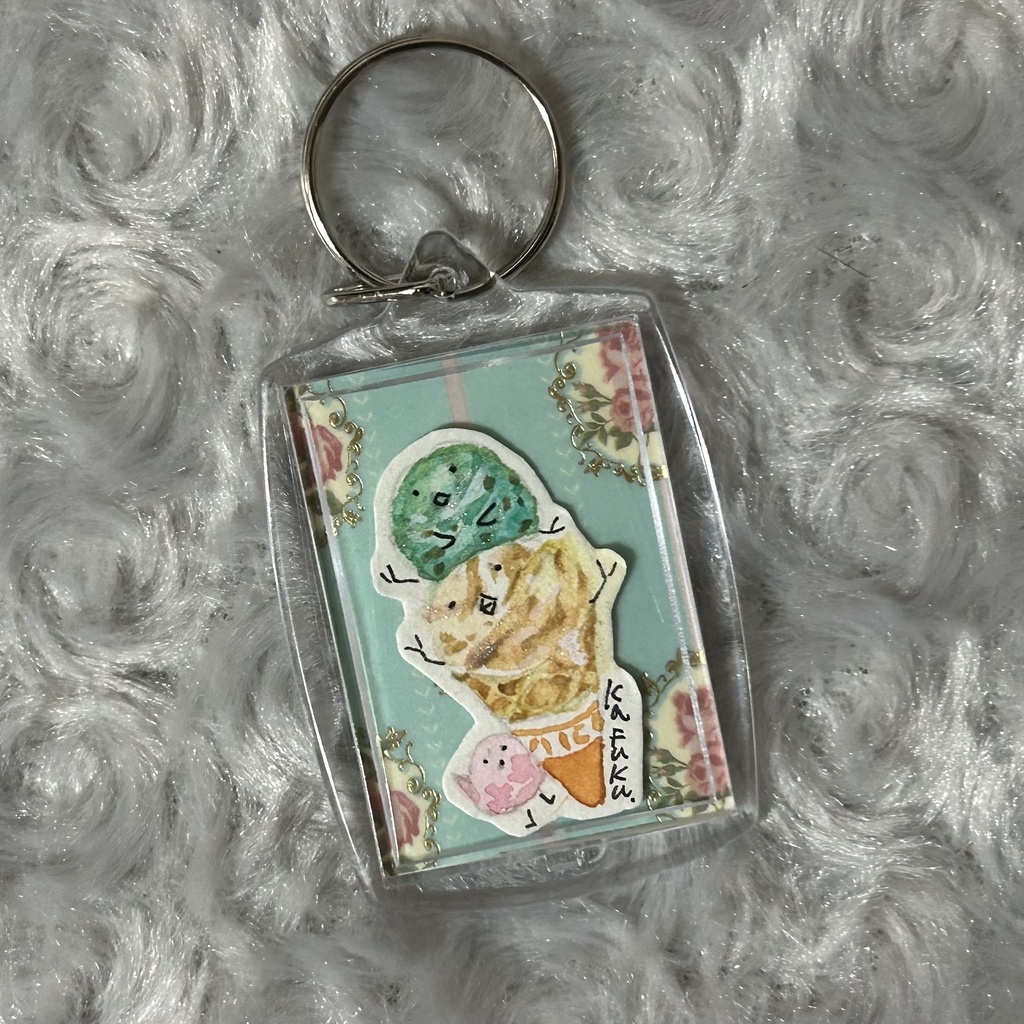 原画キーホルダー 四角 3種