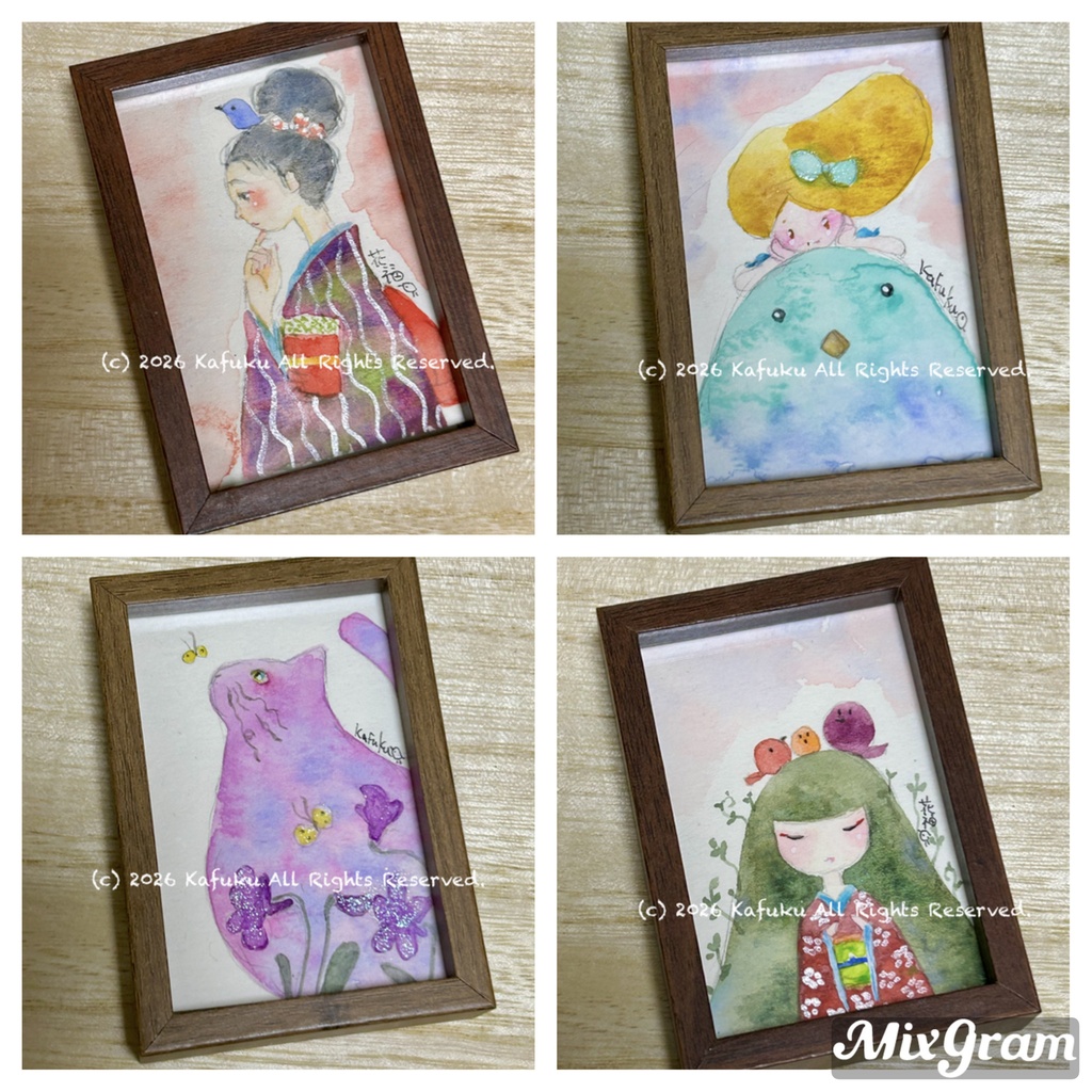ミニ額原画 4種