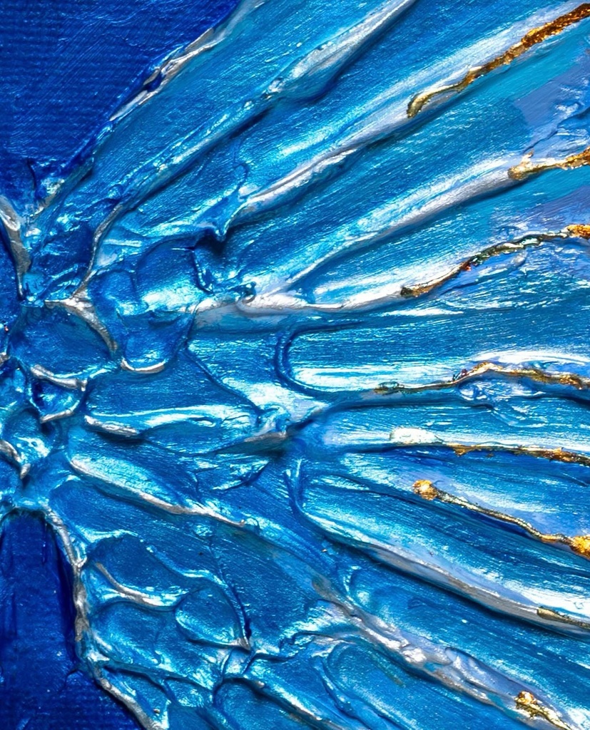 水色の天使のテクスチャーアート