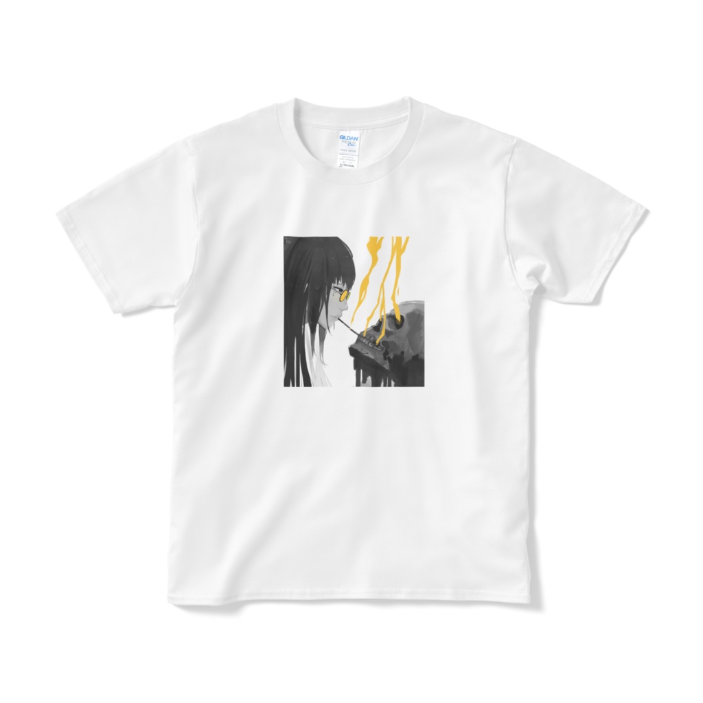 Tシャツ白「kiss」