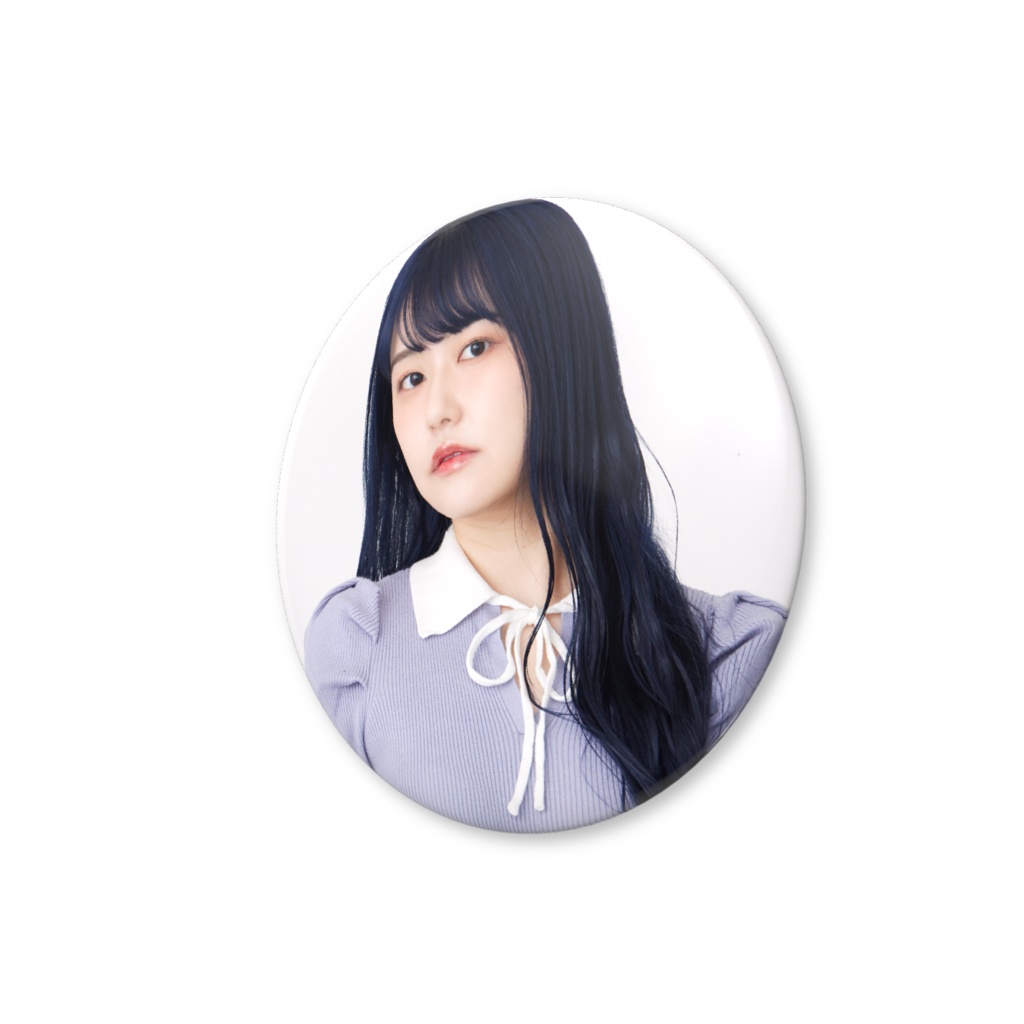 三澤紗千香 実写 青髪ロング 缶バッジ【常設グッズ】