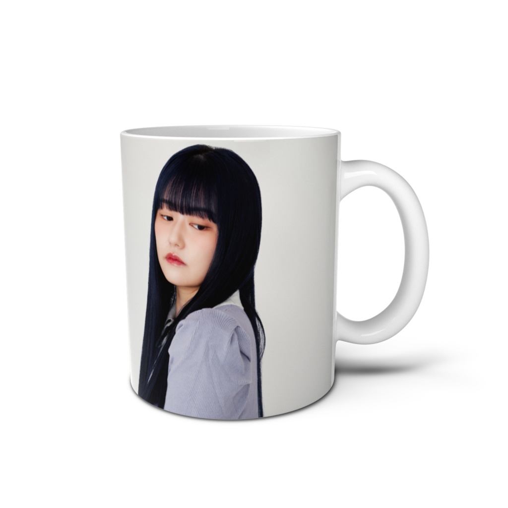 三澤紗千香 実写 青髪ロング伏目 マグカップ【常設グッズ】