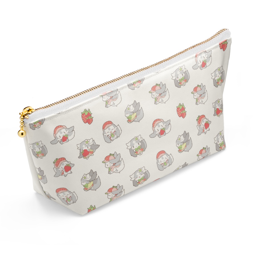 いちごのポーチ