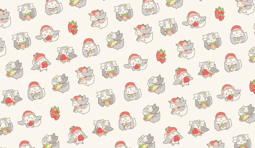 いちごのポーチ