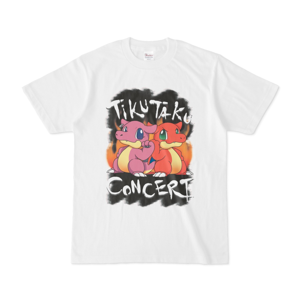 ちくたくTシャツシンフォニア　ヘルヒート　白