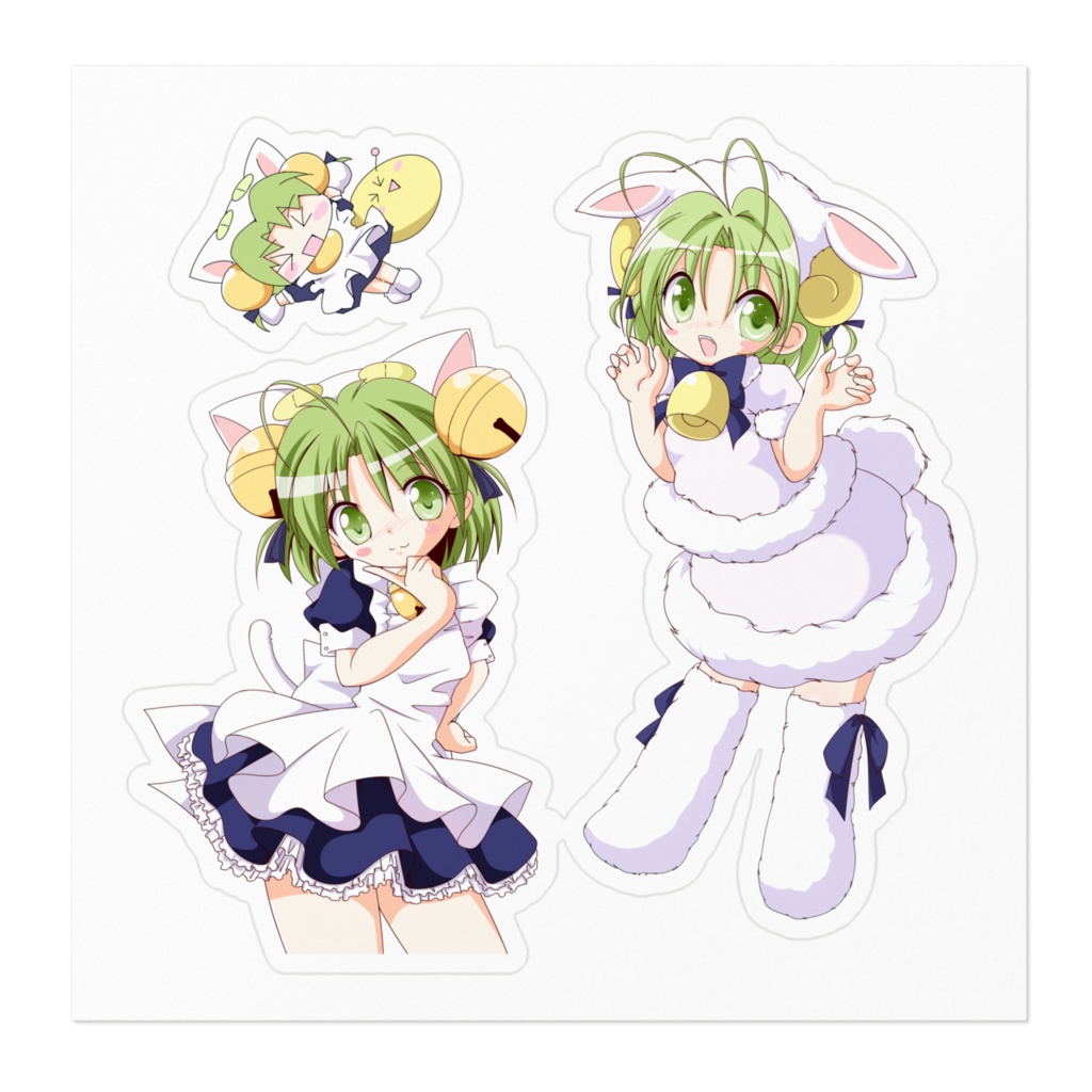 【ステッカー(ホワイト)】でじこ