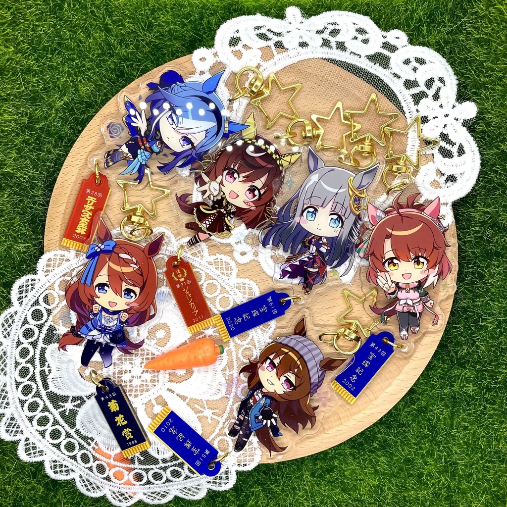 【非公式】ウマ+優勝レイ同人キーホルダー