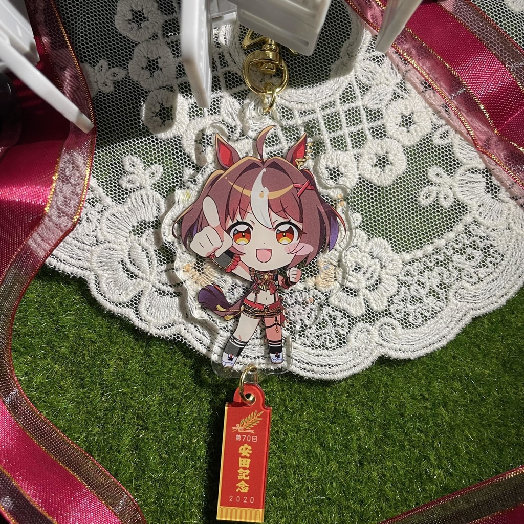 【非公式】ウマ娘+優勝レイ同人キーホルダー