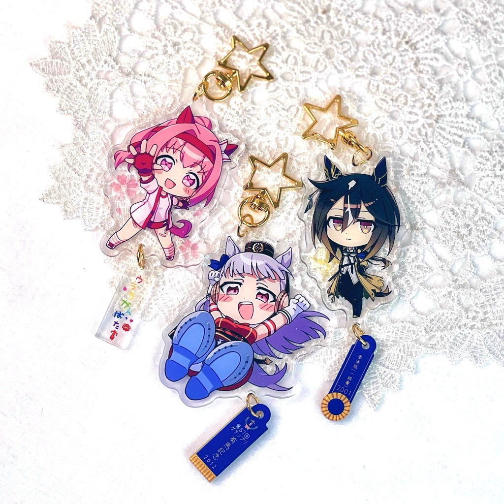 【非公式】ウマ娘+優勝レイ同人キーホルダー