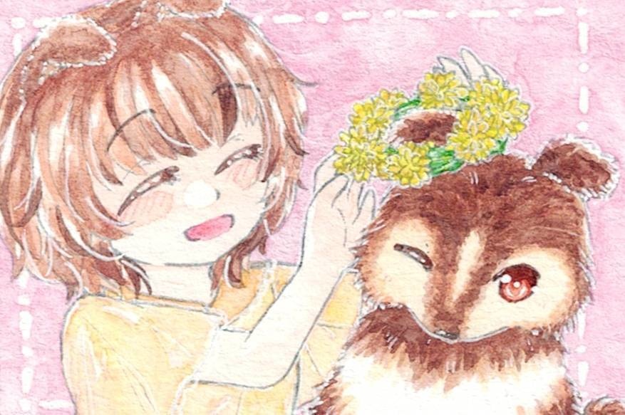 ミニ原画 幸せの冠