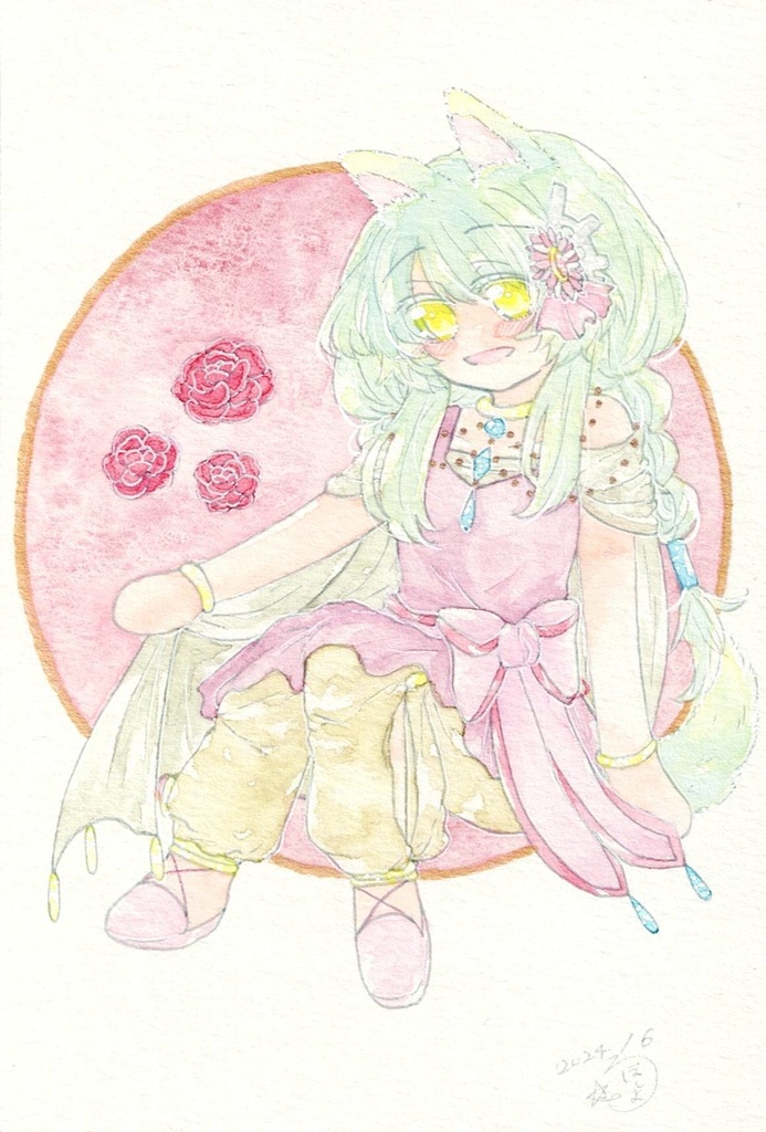 ドローイング　対の子