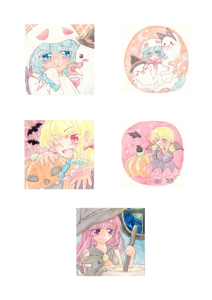 ハロウィン ミニ原画額